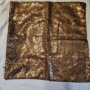 Gold Sequin Pillow Cover